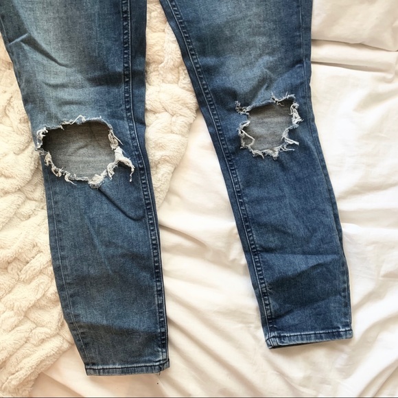 Free People Distressed Denim Jeans - Picture 6 of 7